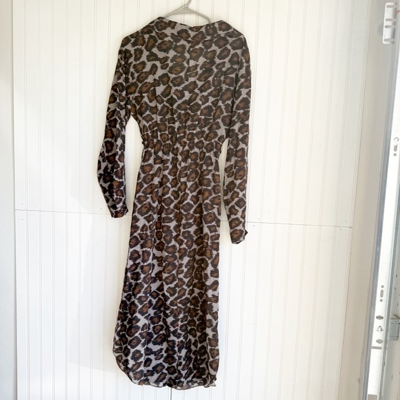 Nanushka Size XS Long Sleeve Ayse Deress in Crayon Ocelot - Picture 2 of 9